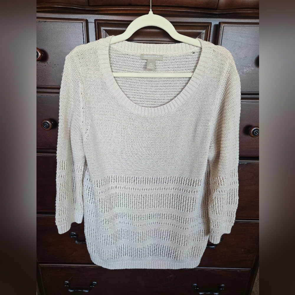 Banana Republic, Women's Cream Sweater, Sz. XL